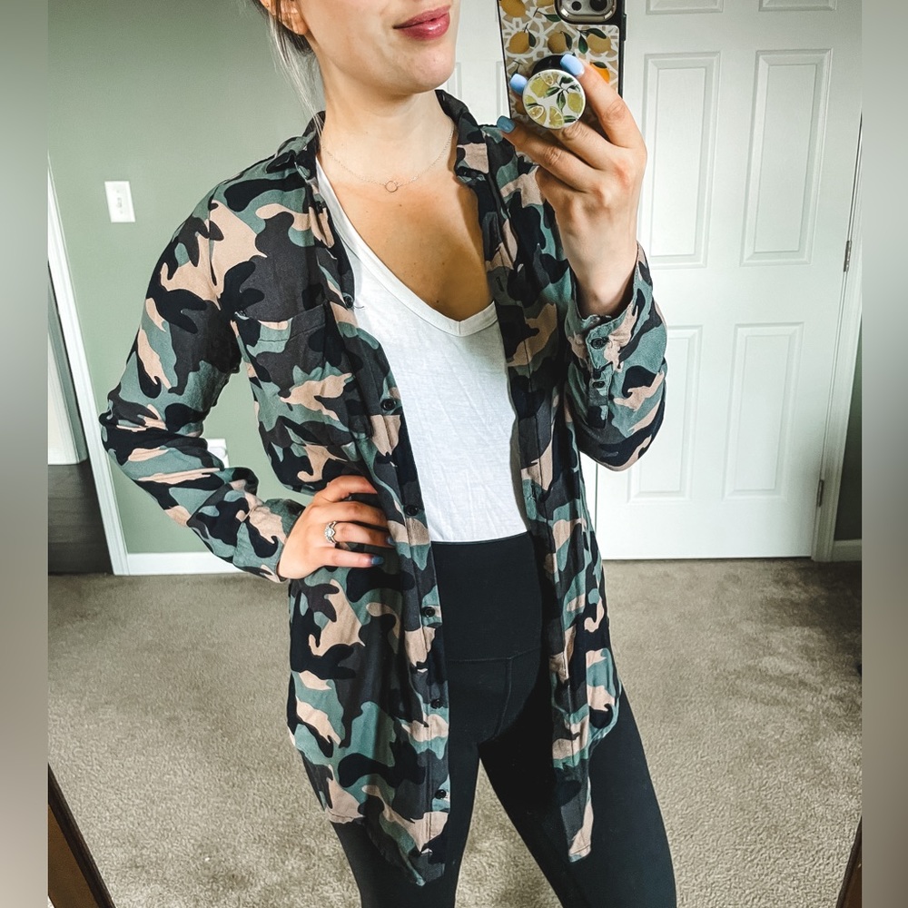 H&M Divided Camo Button Down Shirt 2